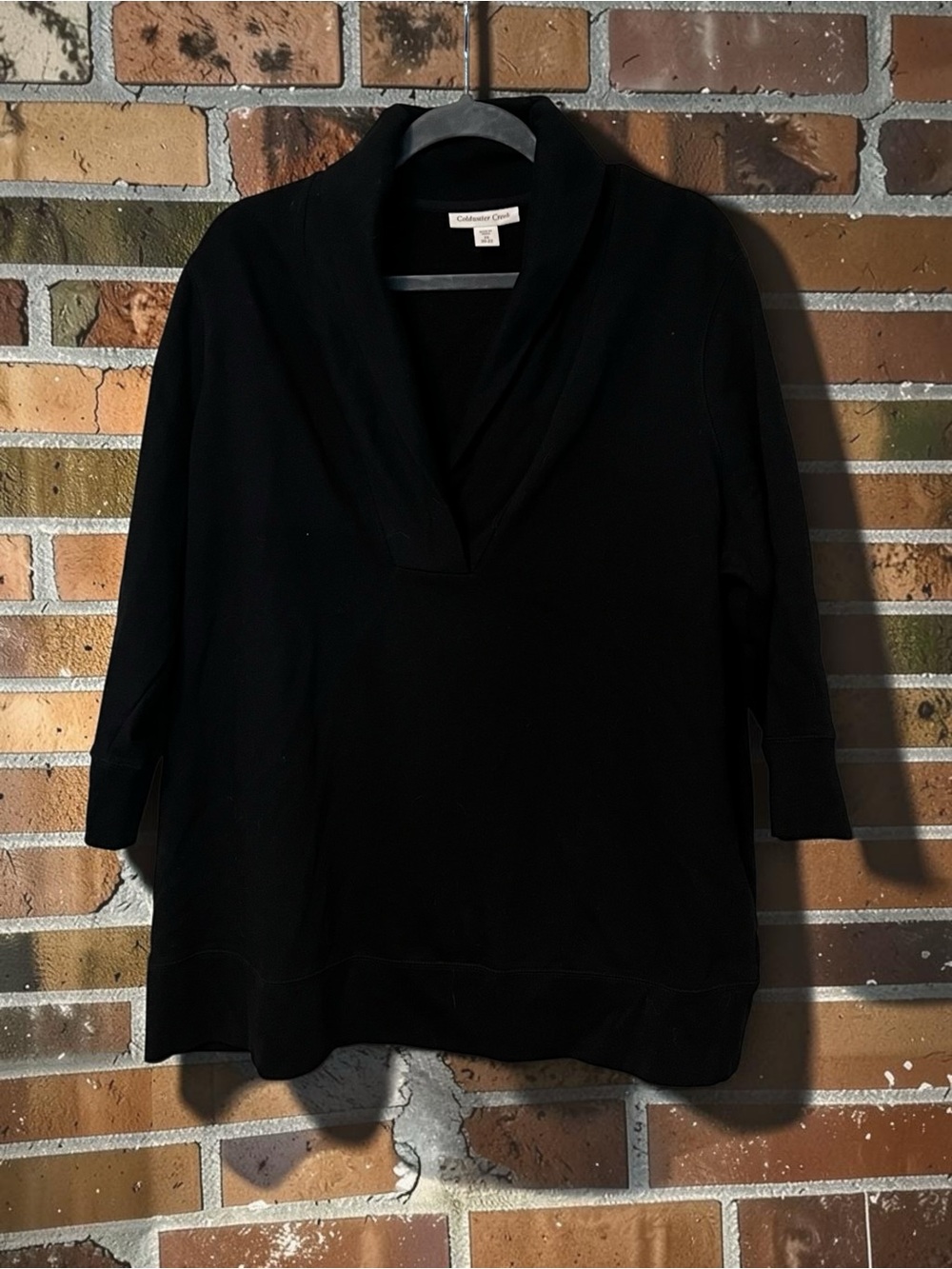 Coldwater Creek Black Cowl-Neck Sweater